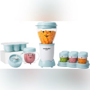 NUTRIBULLET BABY Food Maker Blender Complete Set w/ Smiley Storage Cups OS